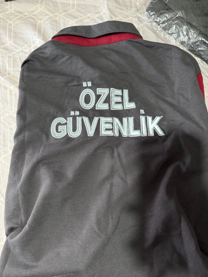 Bordo Siyah Özel Güvenlik Polo Tişört - Görsel 3