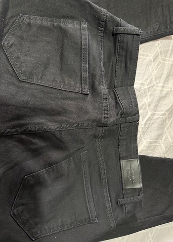 Kadın Siyah Midi Boy Bol Kesim Kot Pantolon - Görsel 4