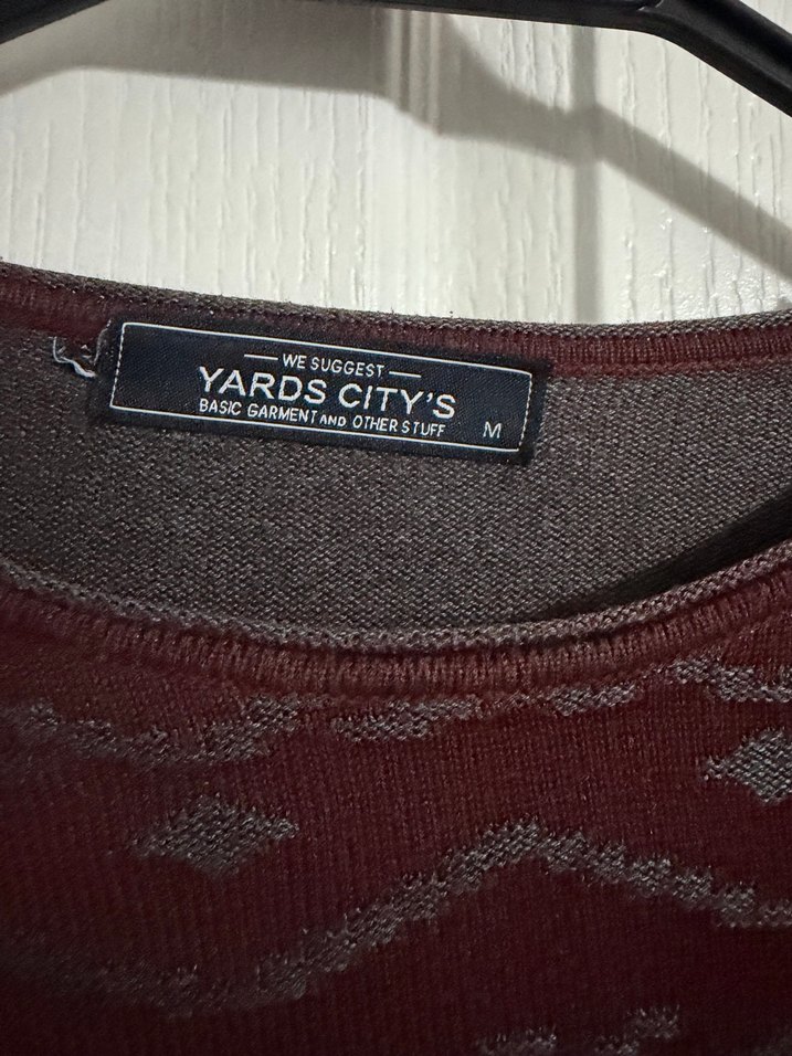 Bordo Erkek Triko Kazak Uzun Kollu - Görsel 4