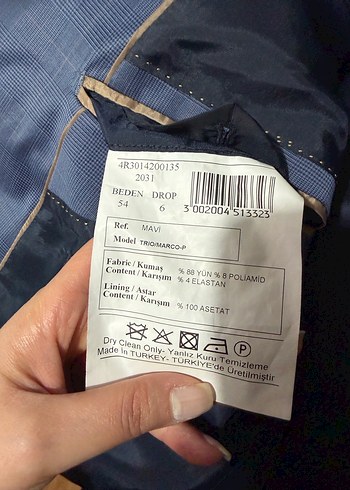 Erkek Lacivert Düğmeli Klasik Takım Elbise - Görsel 5