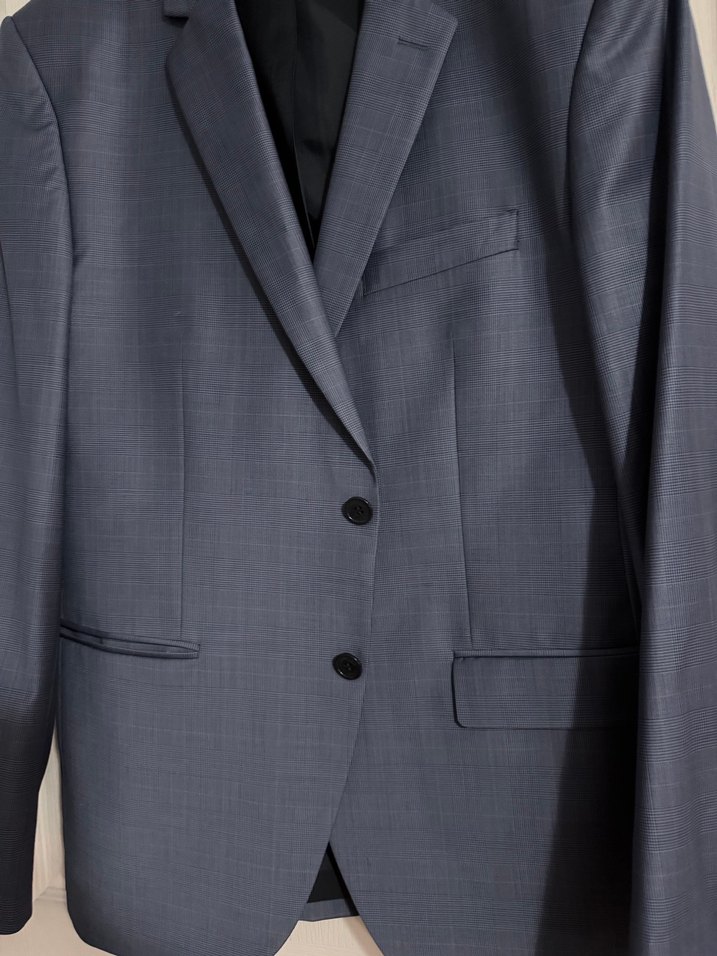 Erkek Lacivert Düğmeli Klasik Takım Elbise - Görsel 2
