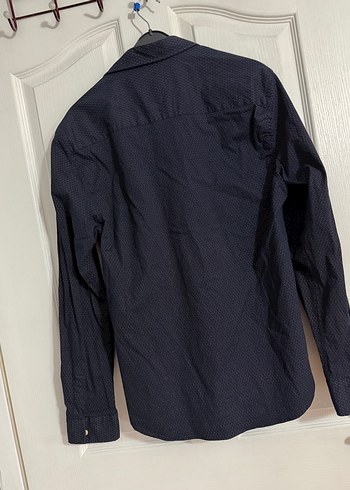 Lacivert Düğmeli Erkek Gömlek - Görsel 5