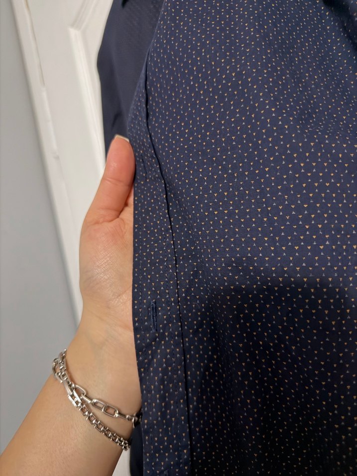 Lacivert Düğmeli Erkek Gömlek - Görsel 2