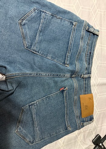 H&M Mavi Kemerli Denim Jean - Görsel 4