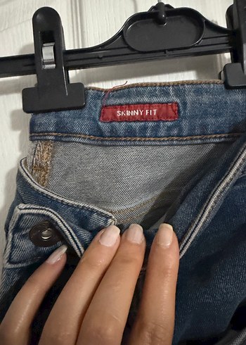 H&M Mavi Kemerli Denim Jean - Görsel 3