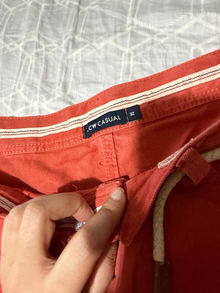 Kremit rengi Rahat Kesim Midi Şort - Görsel 3