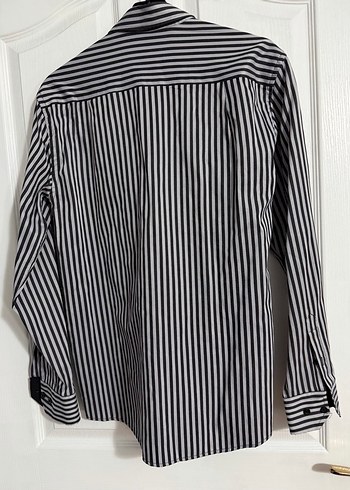 Erkek Gri Çizgili Uzun Kollu Gömlek - Görsel 6