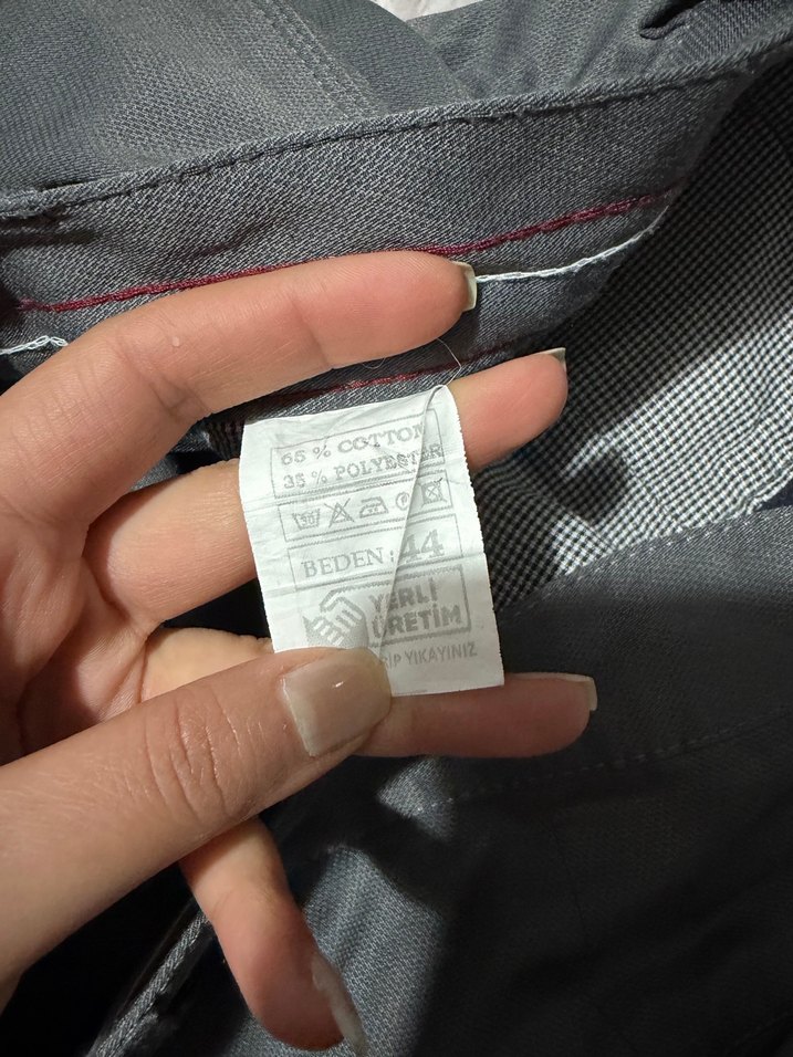 Gri Kemerli Regular Fit Erkek Pantolon - Görsel 4