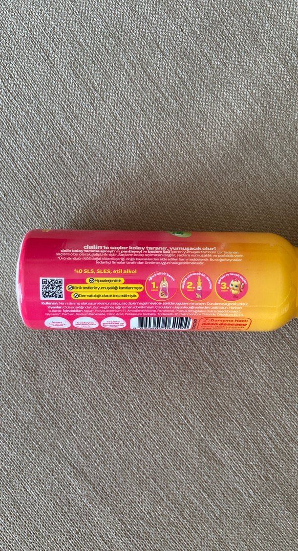 Dalin Sarı Saç Spreyi Çocuklar İçin - Görsel 3