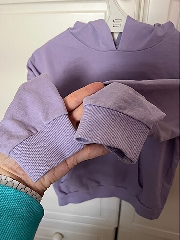7 Yaş Beden mor Renk LCW Lila Kapşonlu Sweatshirt