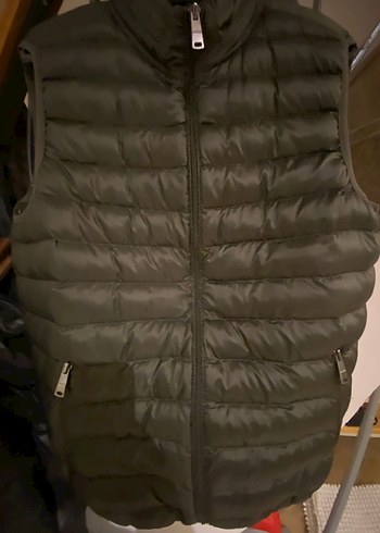 Erkek Gri Yüksek Yakalı Fermuarlı Yelek - Görsel 2