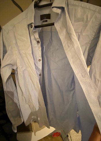 Twin Gri Keten Erkek Uzun Kollu Gömlek - Görsel 3