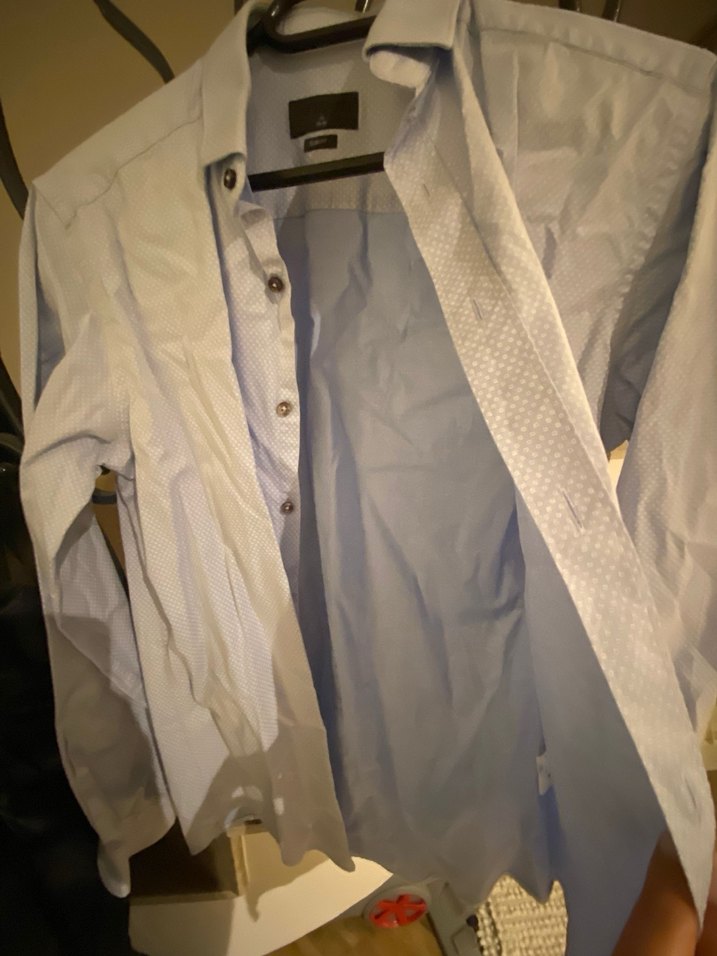 Twin Gri Keten Erkek Uzun Kollu Gömlek - Görsel 3