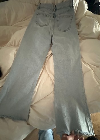 Zara Bol Kesim Midi Kadın Kot Pantolon - Görsel 2