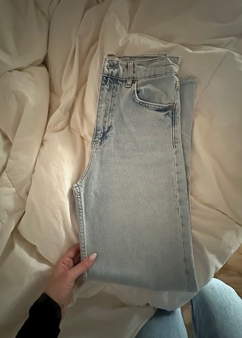 Zara Bol Kesim Midi Kadın Kot Pantolon - Görsel 5