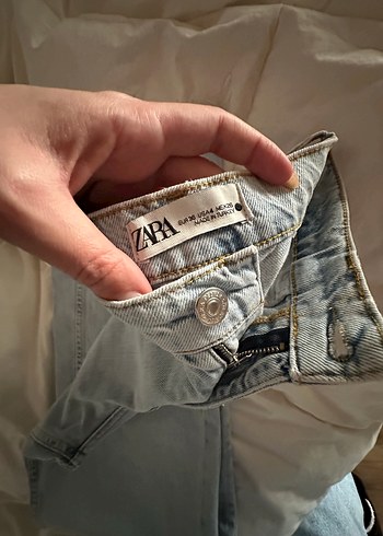 Zara Bol Kesim Midi Kadın Kot Pantolon - Görsel 3