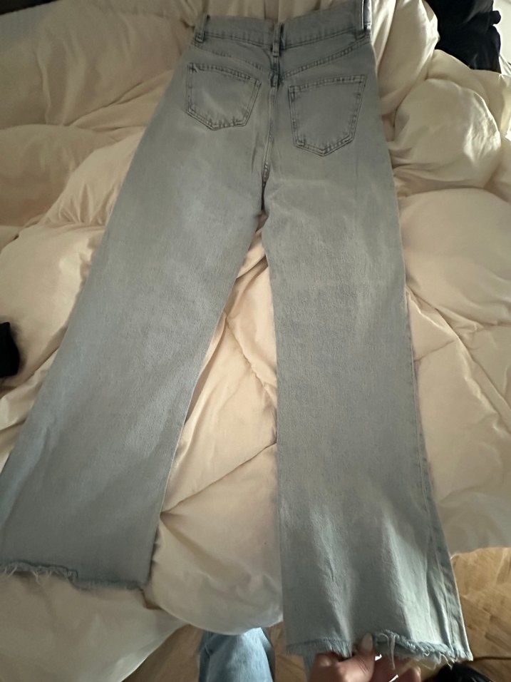 Zara Bol Kesim Midi Kadın Kot Pantolon - Görsel 2