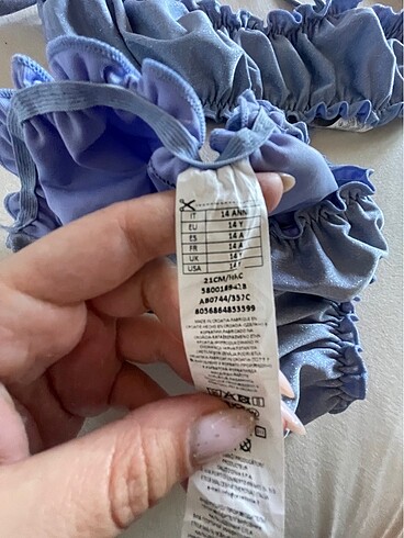 13-14 Yaş Beden mor Renk Calzedonia bikini