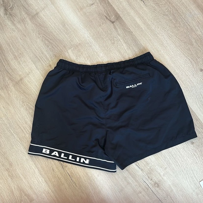 Siyah Baskılı Erkek Mini Yüzücü Şortu - Görsel 3