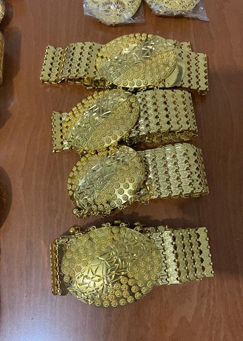 Altın Renkli Taşlı Kadın Zincir Bileklik - Görsel 5