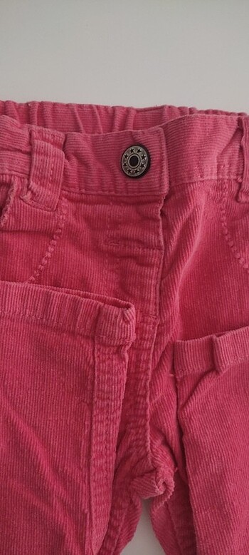 6 Ay Beden Fuşya kadife pantalon