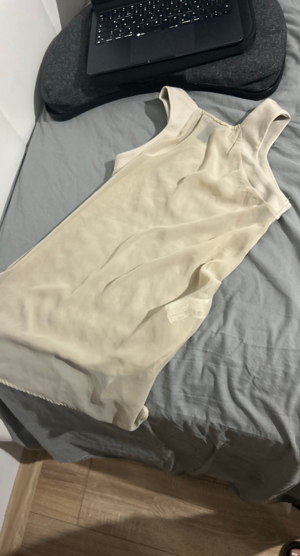 Askısız Keten Hamile Elbisesi - Görsel 2