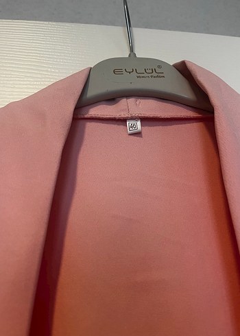 Diğer Pembe Midi Uzunlukta Kadın Blazer