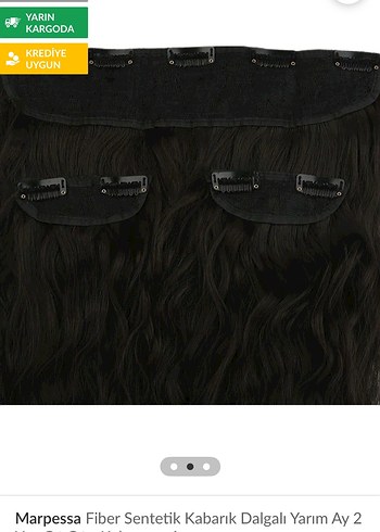 Marpessa Sentetik Dalgalı Yarım Ay Saç - Görsel 2