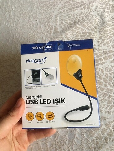  Beden siyah Renk USB Led ışık