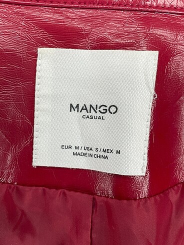 m Beden kırmızı Renk Mango Deri Ceket %70 İndirimli.