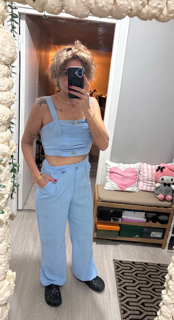 Mavi Straplez Kadın Denim Tulum - Görsel 2