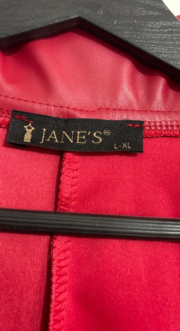 Kırmızı Deri Uzun Kesim Kadın Ceket - Görsel 5