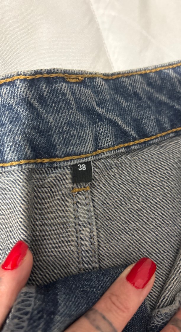 Lacivert Denim Midi Etek - Görsel 2