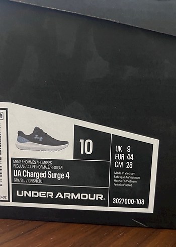 44 Beden Under Armour Erkek Mavi Siyah Koşu Ayakkabısı