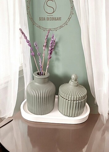 Mudo Concept Mint yeşil çizgili set