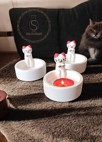 Zara Home Üşüyen Kedi Mum