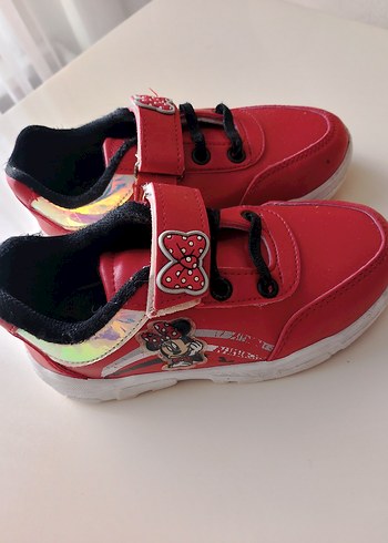 Kız Çocuk Kırmızı Cırtlı Spor Ayakkabı markadir - Görsel 2