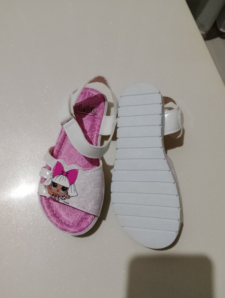 Kız Çocuk Pembe Velcro Bantlı Terlik lol bebek sıfır ürün - Görsel 2