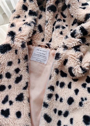 kahve tonuBaskılı Kadın Suni Kürk Ceket küçük için satıyor - Görsel 3