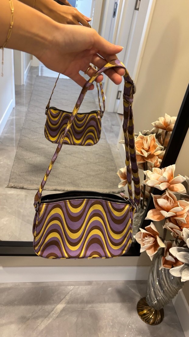 Mor Bağlamalı Kadın Çantası - Görsel 4