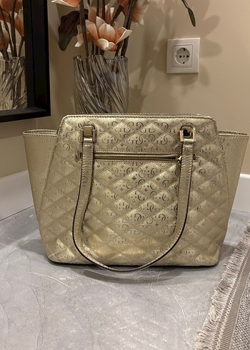 Bej Parlak guess Deri Kadın Çanta - Görsel 4