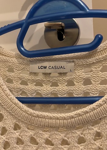 Beyaz Örgü Kadın Uzun Kollu Kazak - Görsel 2