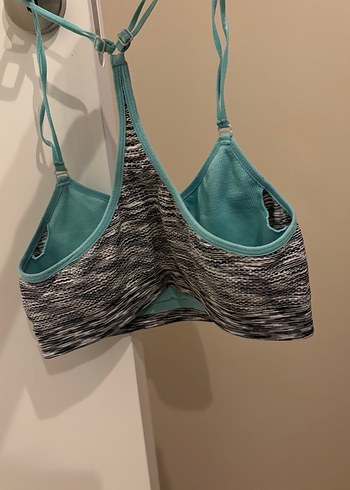 Turkuaz Gri Tie-Dye Streetwear Spor Sütyeni - Görsel 5