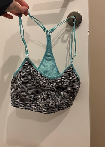 Turkuaz Gri Tie-Dye Streetwear Spor Sütyeni - Görsel 2