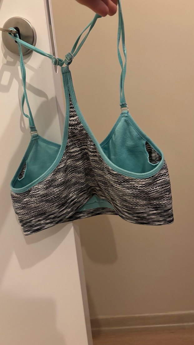 Turkuaz Gri Tie-Dye Streetwear Spor Sütyeni - Görsel 5