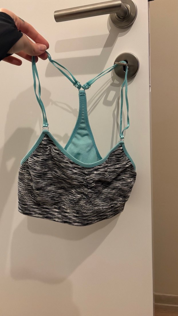 Turkuaz Gri Tie-Dye Streetwear Spor Sütyeni - Görsel 2