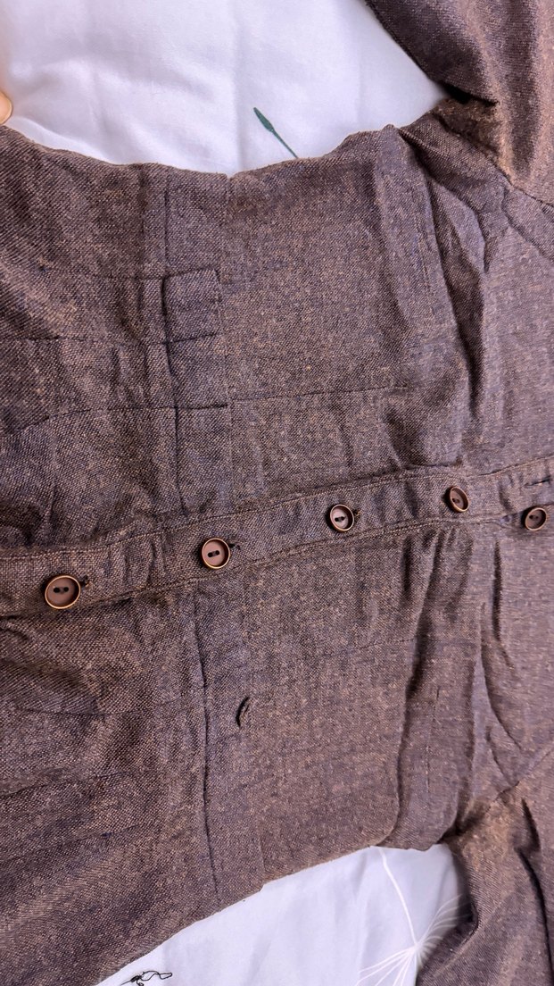 Düğmeli Uzun kahverengi İPEKYOL  Kadın Elbise - Görsel 4