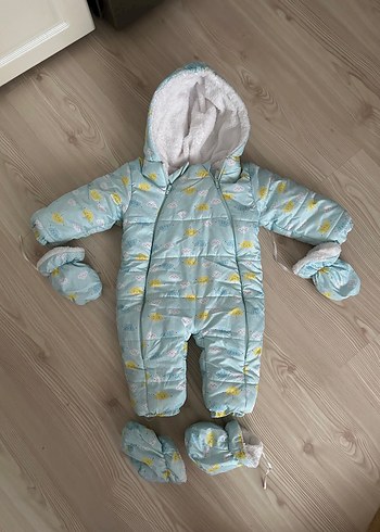 Mavi Peluş Kapüşonlu Bebek Tulumu
Astronot tulum - Görsel 3