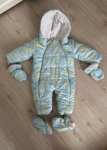 Mavi Peluş Kapüşonlu Bebek Tulumu
Astronot tulum - Görsel 2