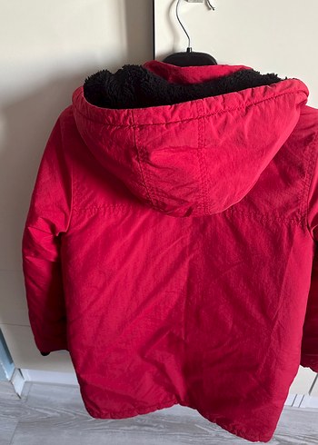 Koyu Kırmızı Erkek Çocuk Street Wear Kaban - Görsel 3
